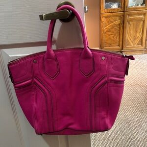 Pink Milly Leather Tote Bag Large